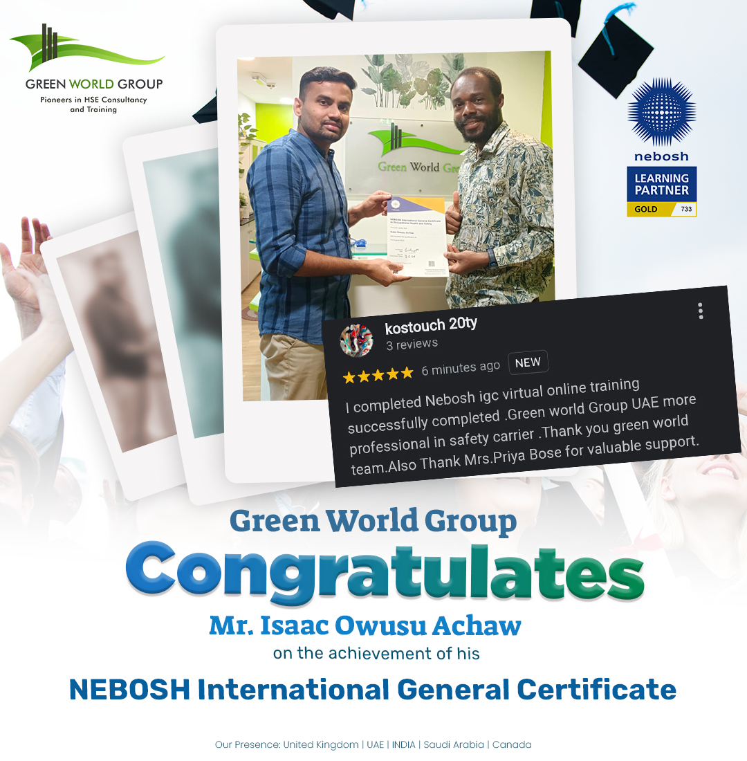 Review of Green World Group Student about our Safety Training Institute